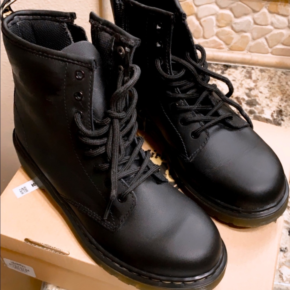 Dr marten patent boots